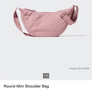 Uniqlo Pink Mini Bag with Crescent Shape